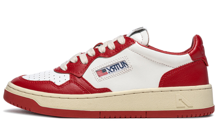 (Women) AUTRY Medalist Low Leather 'Red White' AULW-WB02
