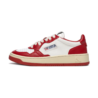 (W) AUTRY Medalist Low Leather 'Red White'