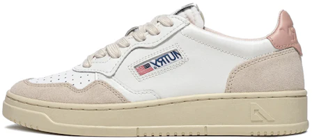 (Women) AUTRY Medalist Low Leather Suede 'White Pink' AULW-LS37 (Women) AUTRY Medalist Low Leather Suede 'White Pink' AULW-LS37