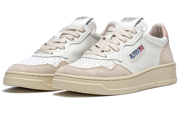 Order (W) AUTRY Medalist Low Kulit Suede 'Putih Merah Jambu' AULW-LS37
