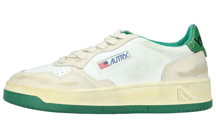 (Women) AUTRY Medalist Low Super Vintage Sneakers 'White Green' AVLW-CL02