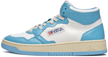 (Women) AUTRY Medalist Mid Leather Sneakers Two-Toned 'White Blue' AUMW-WB08 (Women) AUTRY Medalist Mid Leather Sneakers Two-Toned 'White Blue' AUMW-WB08