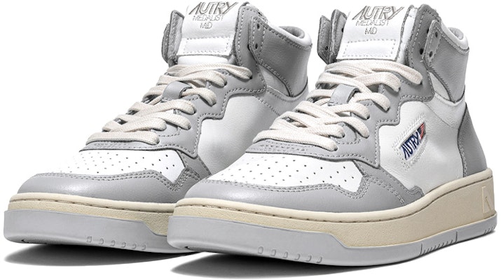 (W) AUTRY Medalist 中帮皮革运动鞋 两色 '白灰' AUMW-WB10 Order (W) AUTRY Medalist 中帮皮革运动鞋 两色 '白灰' AUMW-WB10