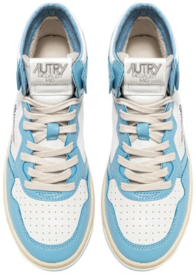 (Women) AUTRY Medalist Mid Leather Sneakers Two-Toned 'White Blue' AUMW-WB08 Lookbook (Women) AUTRY Medalist Mid Leather Sneakers Two-Toned 'White Blue' AUMW-WB08