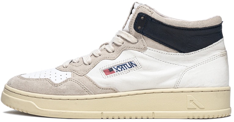 (Women) AUTRY Mid Top Leather 'White Grey Blue' AUMW-GS05 Buy (Women) AUTRY Mid Top Leather 'White Grey Blue' AUMW-GS05