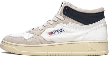 (Women) AUTRY Mid Top Leather 'White Grey Blue' AUMW-GS05 (Women) AUTRY Mid Top Leather 'White Grey Blue' AUMW-GS05