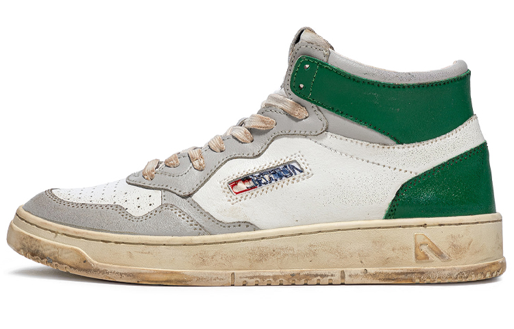 (W) AUTRY Mid Top Sneaker 'White Grey Green'