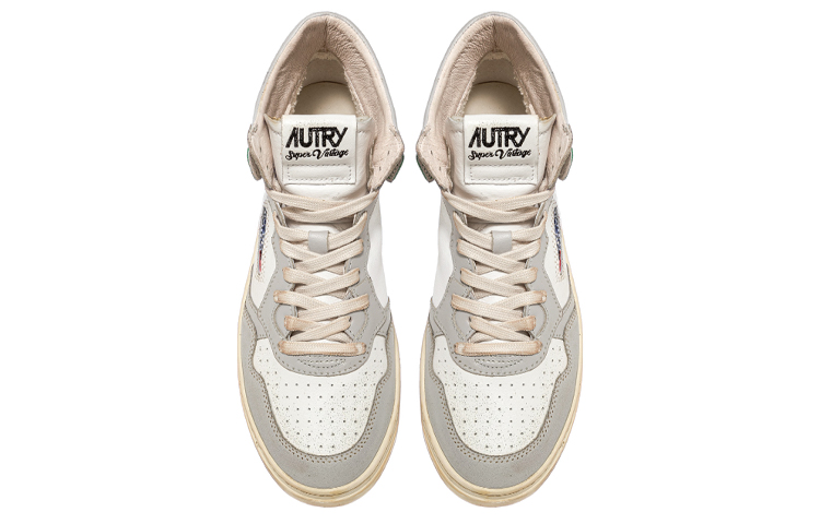 (W) AUTRY Mid Top Sneaker 'White Grey Green' 圖 3