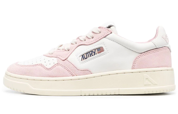 Buy (W) AUTRY 低帮皮革麂皮“粉色”运动鞋 AOLW-CE17