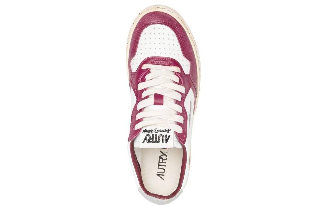 (W) AUTRY Medalist Low Super Vintage Sneakers 'White Grey Burgundy' 圖 4