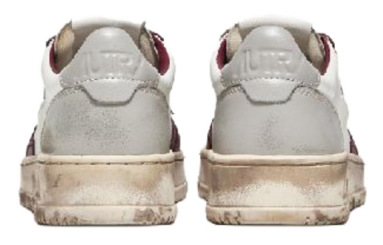 (W) AUTRY Medalist Low Super Vintage Sneakers 'White Grey Burgundy' 圖 5