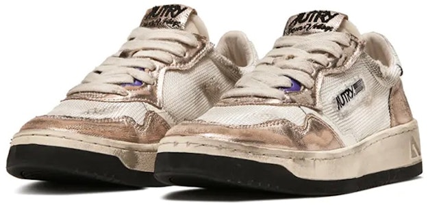 AUTRY 低幫 綁帶 時尚板鞋 女款 白棕 做舊版 Order AUTRY 低幫 綁帶 時尚板鞋 女款 白棕 做舊版