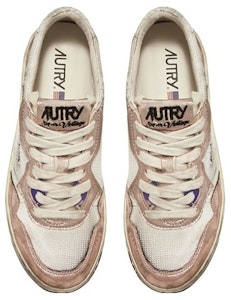 AUTRY 低幫 綁帶 時尚板鞋 女款 白棕 做舊版 Lookbook AUTRY 低幫 綁帶 時尚板鞋 女款 白棕 做舊版