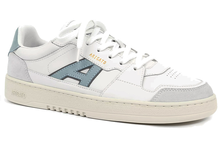 Lookbook (W) Axel Arigato A-Dice Lo Sneaker Wit Stoffig Blauw 78003