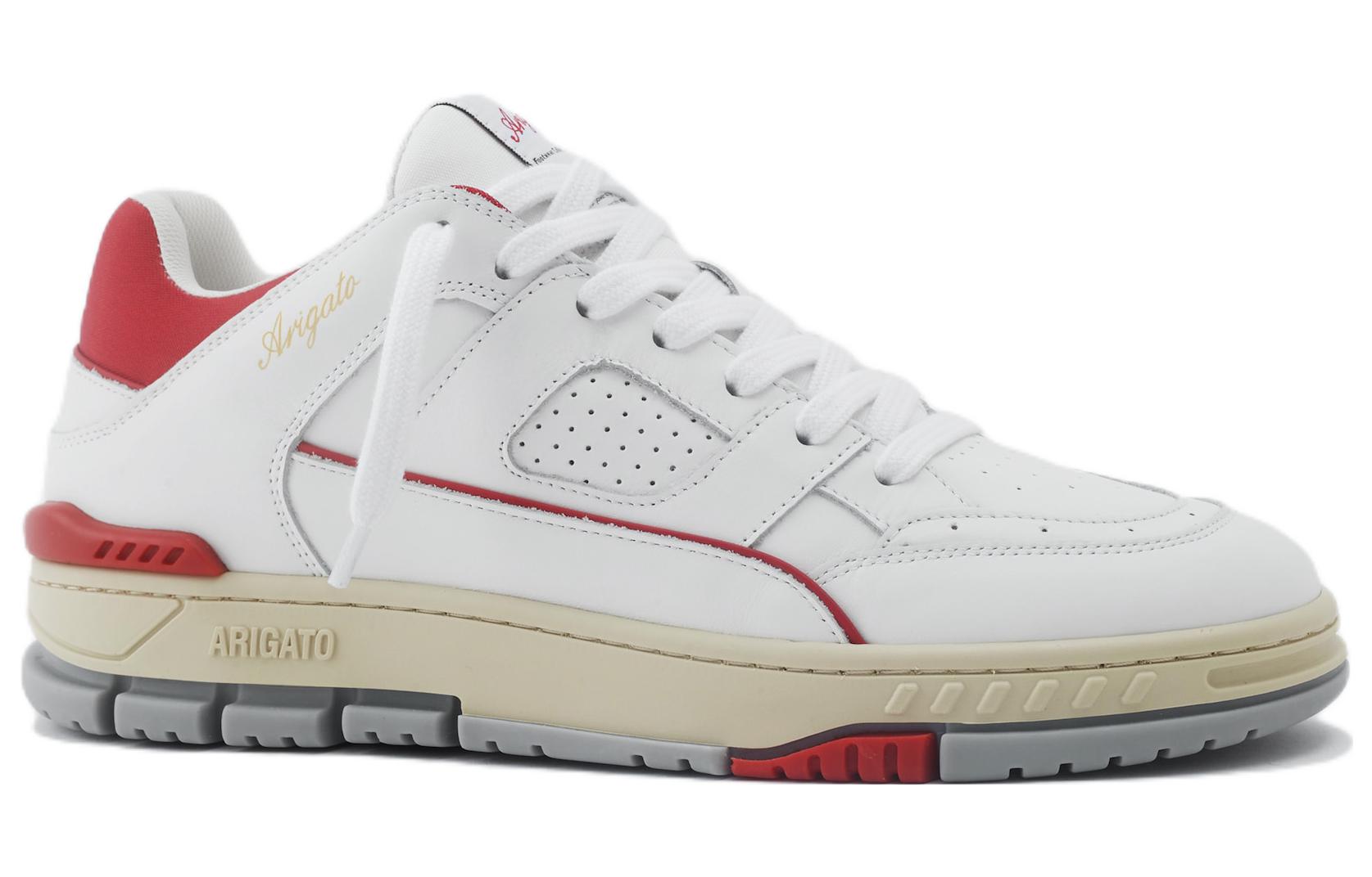 Order Axel Arigato 皮革圓頭綁帶時尚板鞋 女款 白紅色