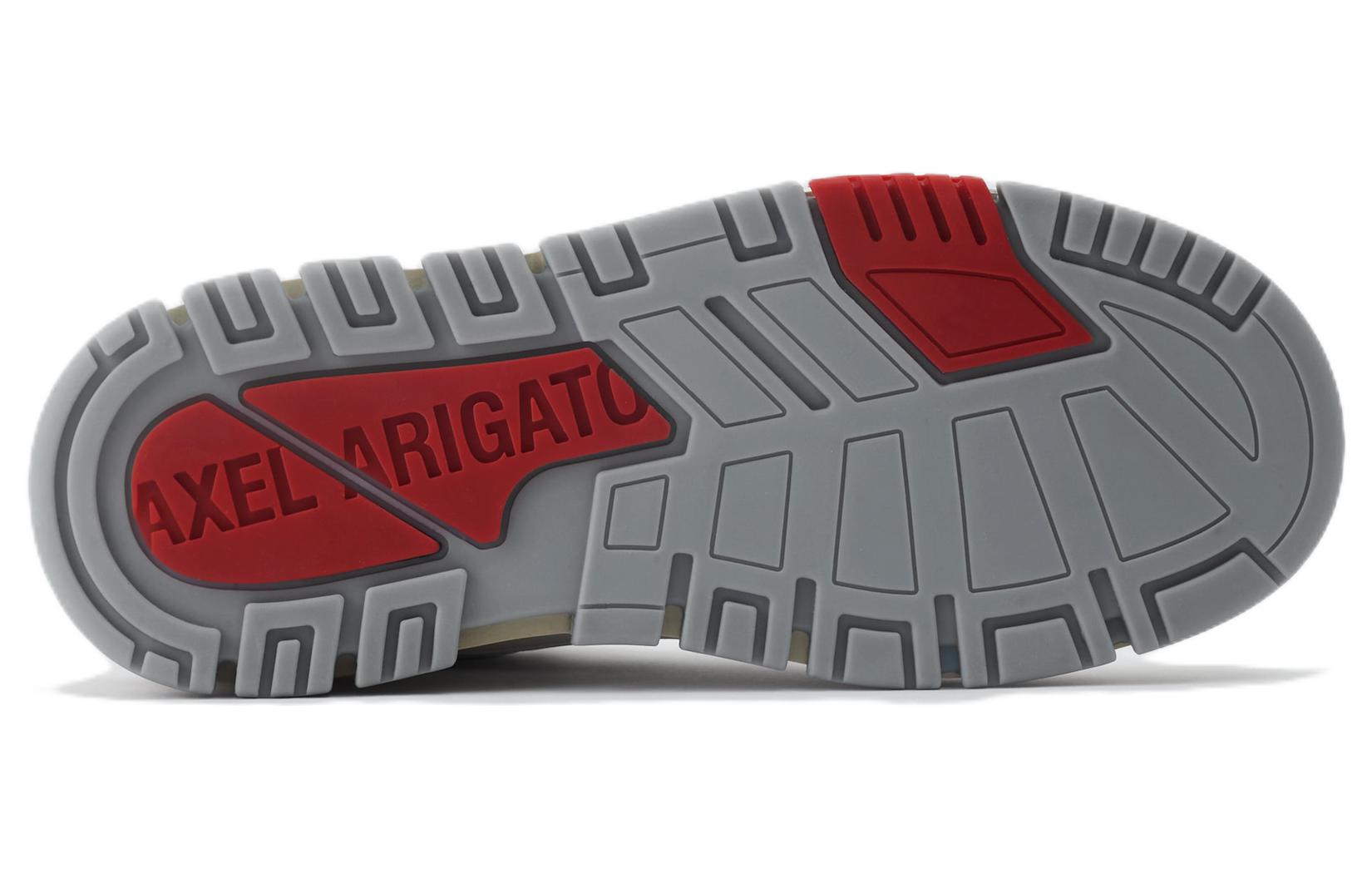 Shop Axel Arigato 皮革圓頭綁帶時尚板鞋 女款 白紅色