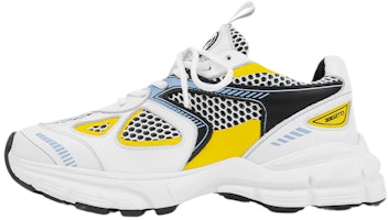 (Women) Axel Arigato Marathon Runner White Black Yellow Blue 93027 (Women) Axel Arigato Marathon Runner White Black Yellow Blue 93027