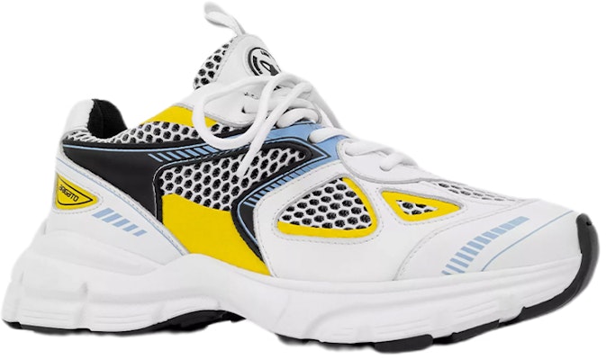 (Women) Axel Arigato Marathon Runner White Black Yellow Blue 93027 Order (Women) Axel Arigato Marathon Runner White Black Yellow Blue 93027