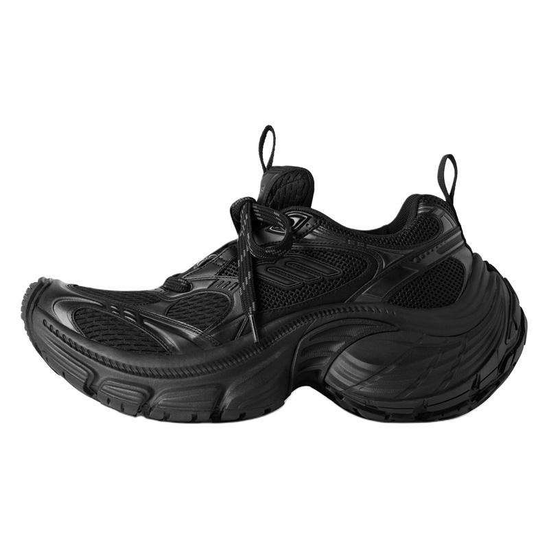 (Women) Balenciaga 10XL Black Chunky Sole Low-Top Dad Sneakers. 792778W2MV21000