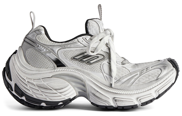 Order (W) Balenciaga 10XL Rendah 'Putih Hitam Kelabu' 784342W2MV29110