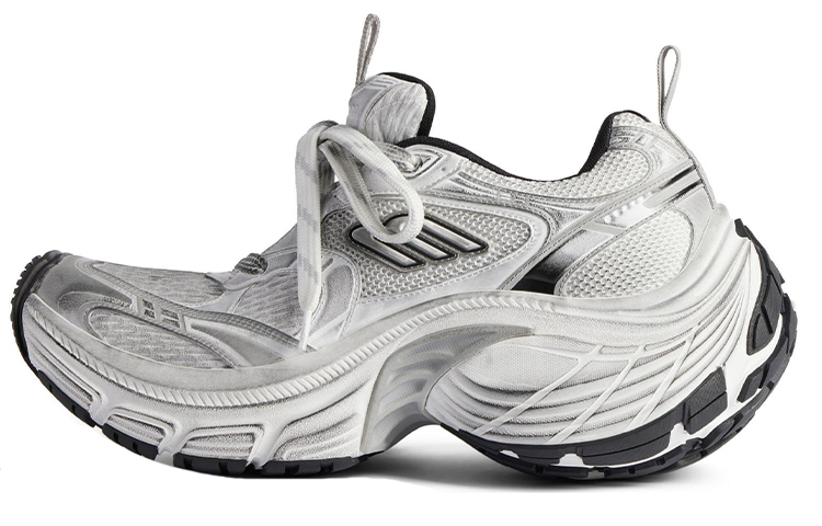 Buy (W) 발렌시아가 10XL 스니커즈 '낡은 화이트 블랙' 792778-W2MV2-9110