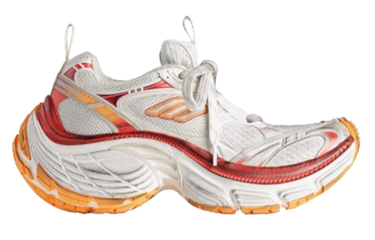 Order (W) Balenciaga 10XL Sneaker 'Kelihatan Usang - Putih Merah Oren' 792778-W2MV2-9670