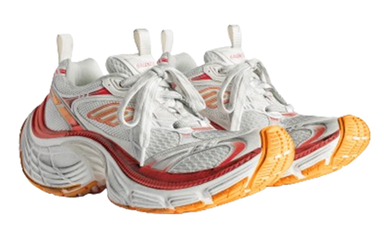 Lookbook (W) Balenciaga 10XL Sneaker 'Kelihatan Usang - Putih Merah Oren' 792778-W2MV2-9670