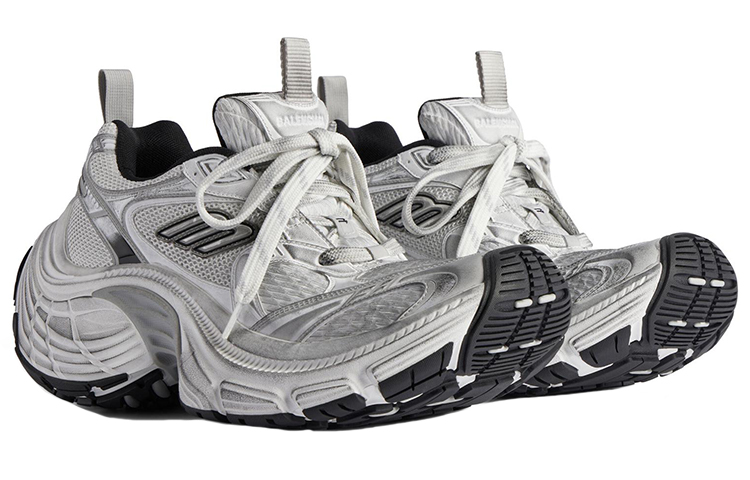 Lookbook (W) 발렌시아가 10XL 스니커즈 '낡은 화이트 블랙' 792778-W2MV2-9110