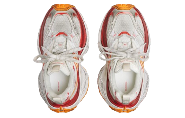 Shop (W) Balenciaga 10XL Sneaker 'Kelihatan Usang - Putih Merah Oren' 792778-W2MV2-9670