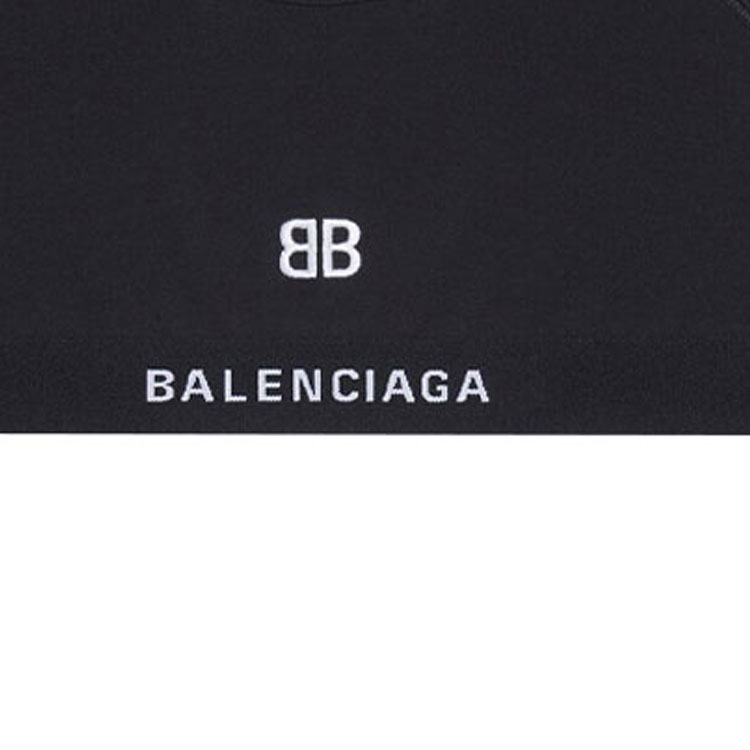 Details for (W) Balenciaga 3B Icono Deportivo Sujetador Deportivo Tejido Copa Completa Negro. 6573763A8B81000