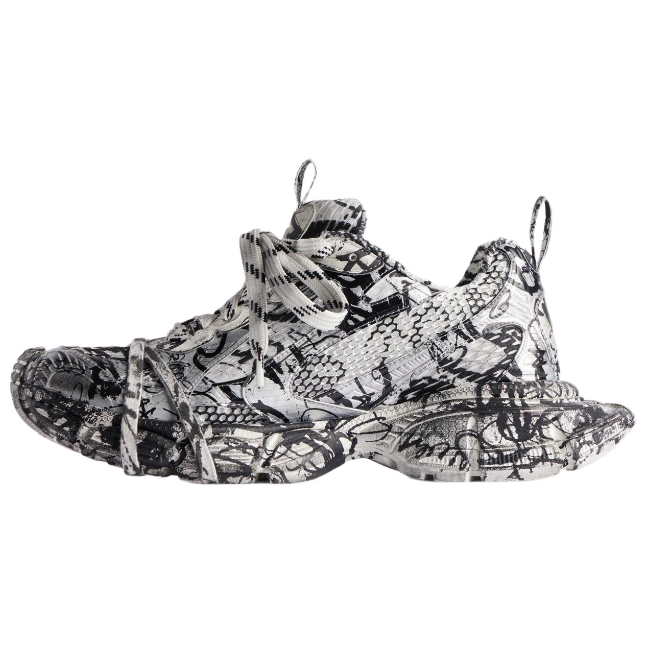 (Women) Balenciaga 3XL Extreme Graffiti Sneaker White Black 734731W2RG39010