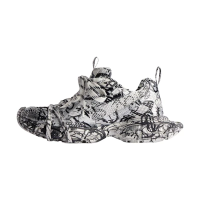 (W) Balenciaga 3XL Extreme Graffiti Sneaker White Black