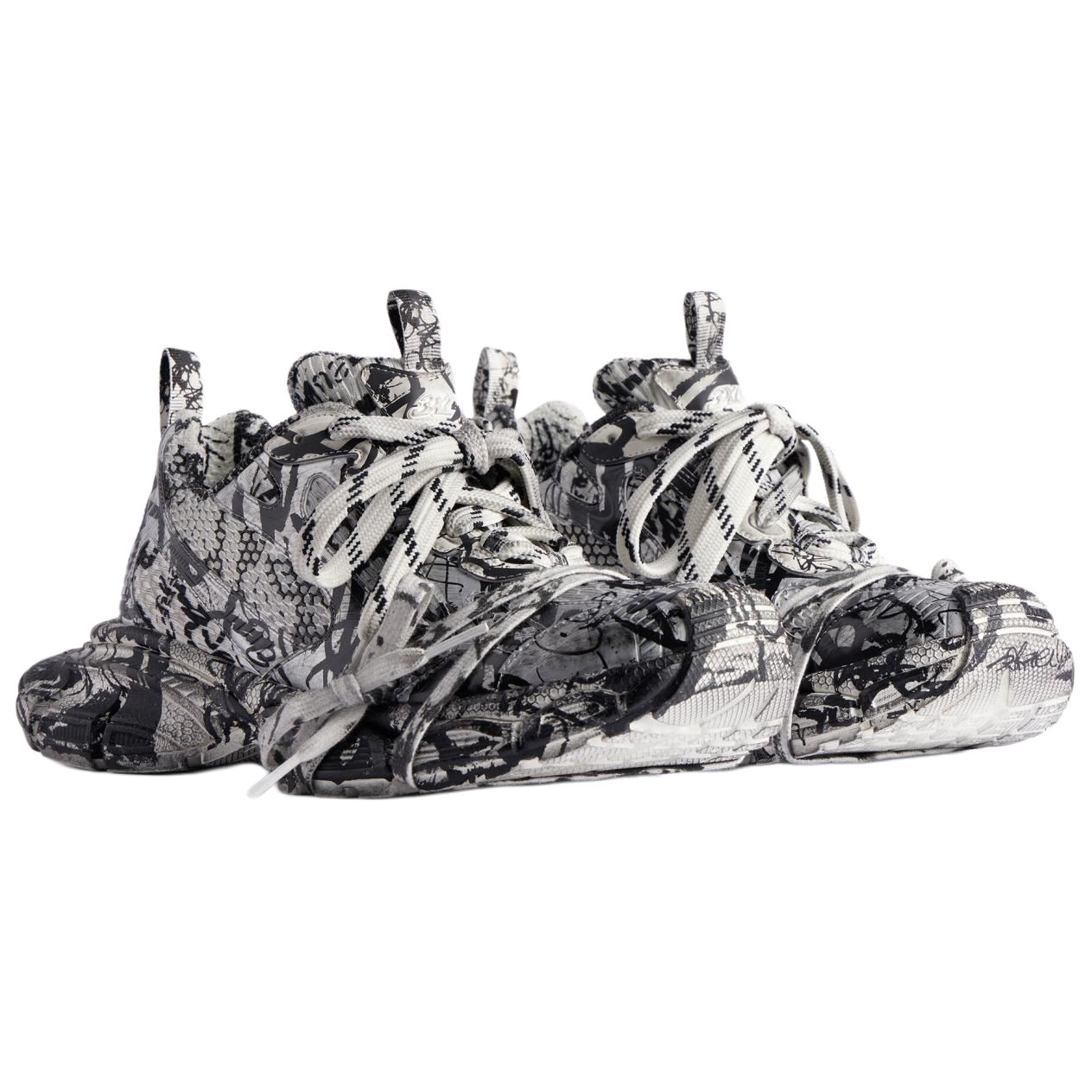 Lookbook (W) 巴黎世家 3XL 极限涂鸦运动鞋 白黑 734731W2RG39010