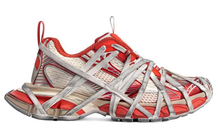 (W) Balenciaga 3XL Extreme Lace Sneakers Orange Beige 圖 2