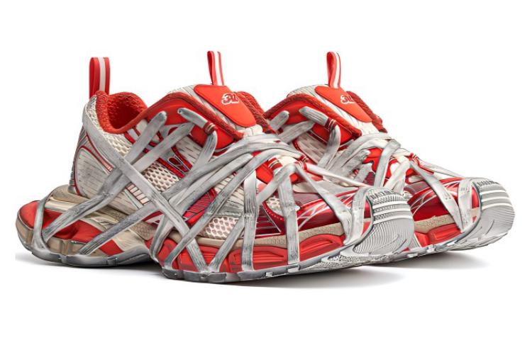 (W) Balenciaga 3XL Extreme Lace Sneakers Orange Beige 圖 3