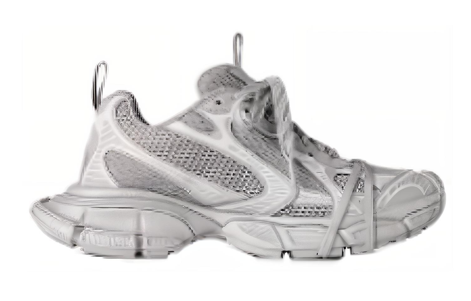 Order (W) Balenciaga 3XL Sneakers Pantul Kelabu Perak 734731W3XLR1281