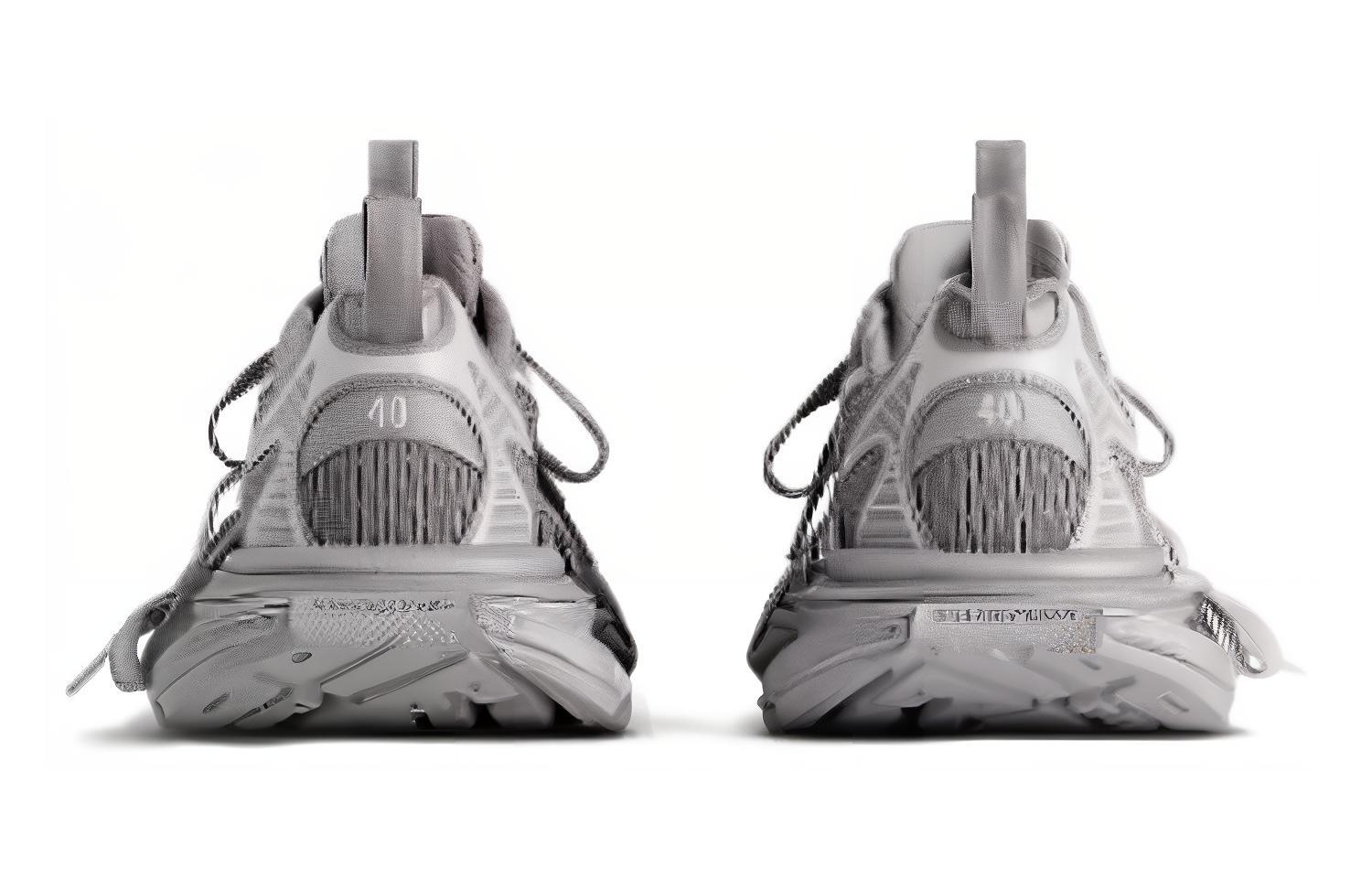 Shop (W) Balenciaga 3XL Sneakers Pantul Kelabu Perak 734731W3XLR1281