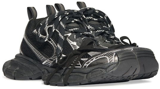 (W) Balenciaga 3XL Sneaker 'Hitam Putih' 734731W3XL11090 Lookbook (W) Balenciaga 3XL Sneaker 'Hitam Putih' 734731W3XL11090