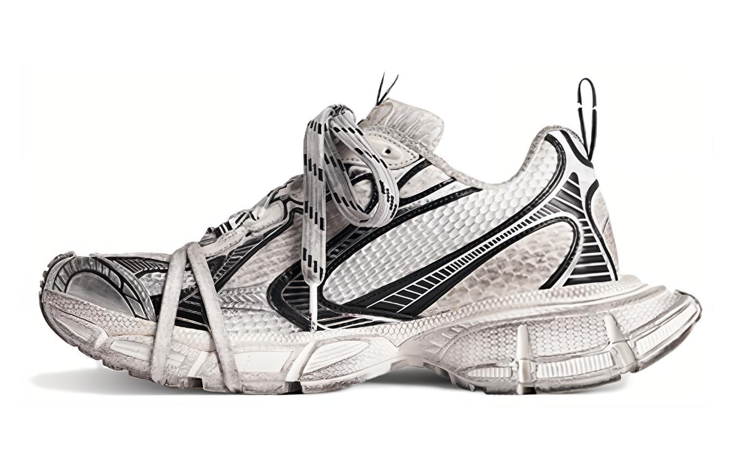 (Women) Balenciaga 3XL Sneakers 'White and Black Mesh and Polyurethane' 734731W3XL49710