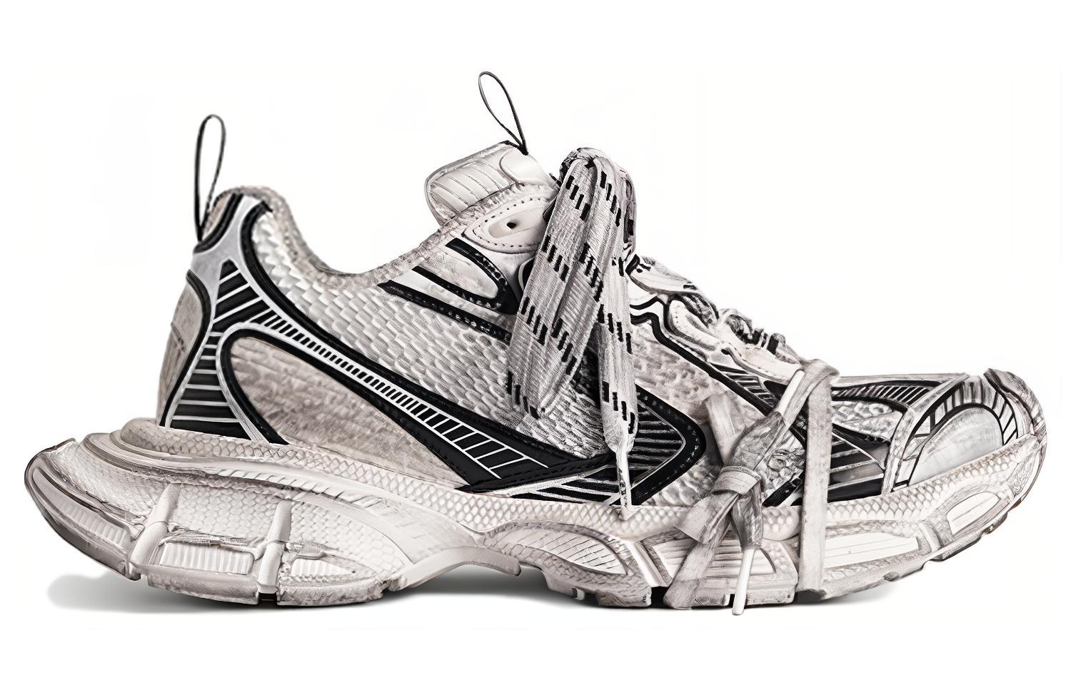 Order (W) 발렌시아가 3XL 스니커즈 '화이트 & 블랙 메쉬' (48 characters) 734731W3XL49710