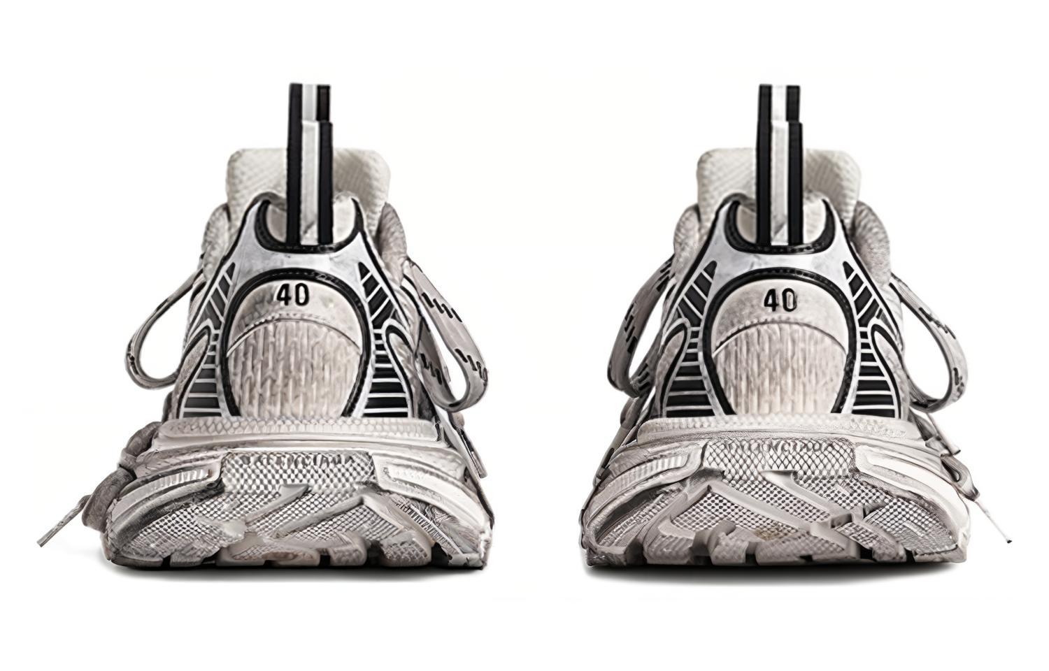 Shop (W) 발렌시아가 3XL 스니커즈 '화이트 & 블랙 메쉬' (48 characters) 734731W3XL49710