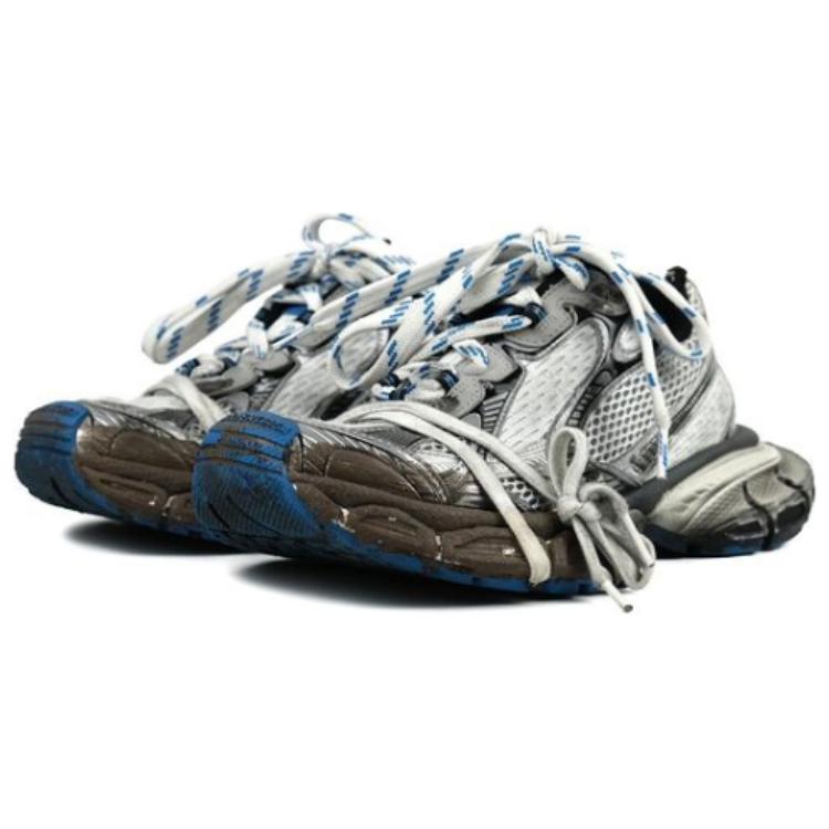 (W) Balenciaga 3XL Sneakers 'Worn Out Grey White and Blue Mesh and Polyurethane' 圖 4