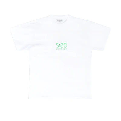 (Women) Balenciaga 520 Capsule SS22 White Oversized Number Print T-Shirt. 612965TMVL59164
