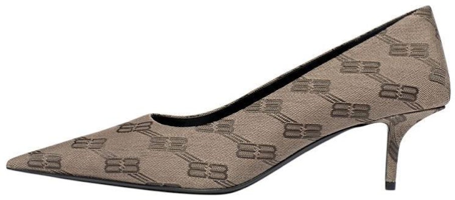 (Women) Balenciaga 60mm Square Knife BB Monogram pumps 'Tan' 707353W2I103020 Buy (Women) Balenciaga 60mm Square Knife BB Monogram pumps 'Tan' 707353W2I103020