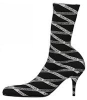 (Women) Balenciaga 80mm Monogram Logo Spandex Boots 'Black' 549784W1P601264 (Women) Balenciaga 80mm Monogram Logo Spandex Boots 'Black' 549784W1P601264