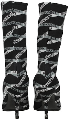 (Women) Balenciaga 80mm Monogram Logo Spandex Boots 'Black' 549784W1P601264 Shop (Women) Balenciaga 80mm Monogram Logo Spandex Boots 'Black' 549784W1P601264