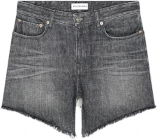 Order (W) Balenciaga 不對稱鏤空黑色牛仔迷你裙 704541TXE061070
