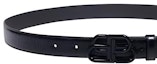 Shop (Women) Balenciaga BB Logo Calfskin Leather Belt Black 2.5cm 5816902AA7D1000BLACK