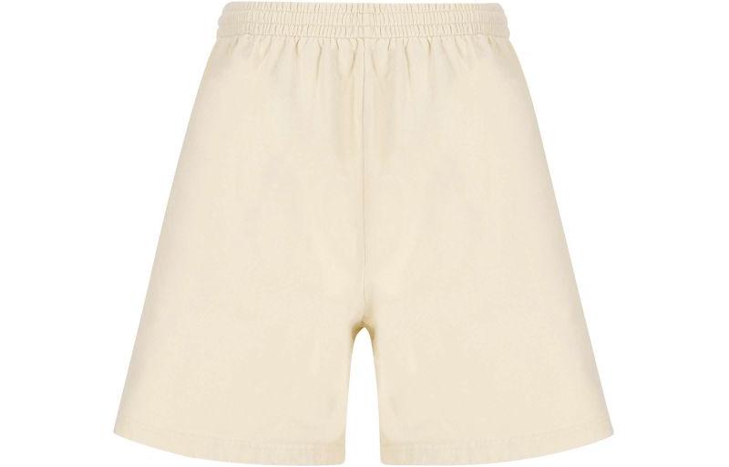 Lookbook (W) 巴黎世家 米色鬆緊腰標誌休閒短褲 676137TMVA30906