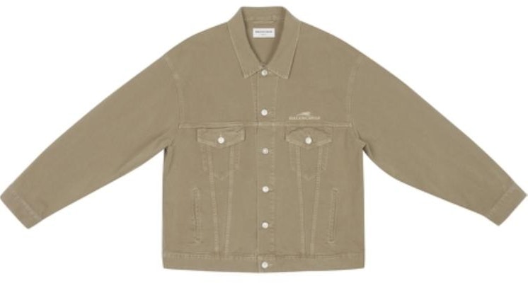 (W) Balenciaga Jaket Denim Oversized Beige dengan Poket Lelaki/Wanita. 681804TJW940260 Buy (W) Balenciaga Jaket Denim Oversized Beige dengan Poket Lelaki/Wanita. 681804TJW940260